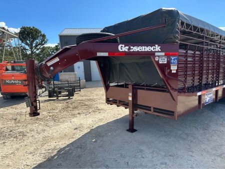 New 2026 Gooseneck brand 24 x6 8  stock trailer