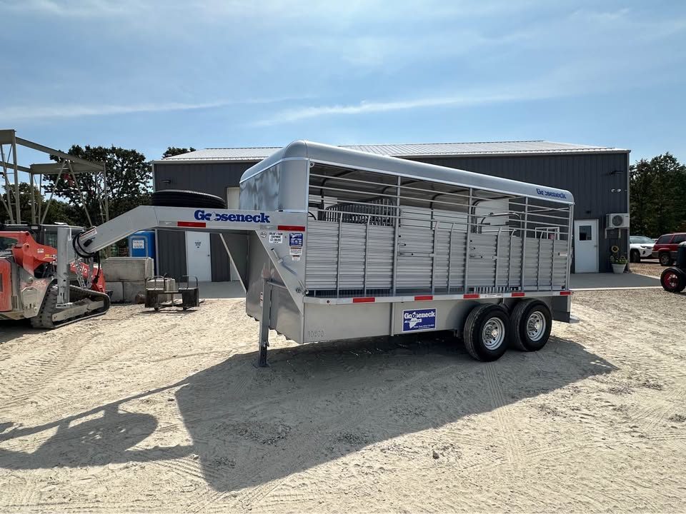 New 2026 Gooseneck stock trailers  16"x6"8" metal top