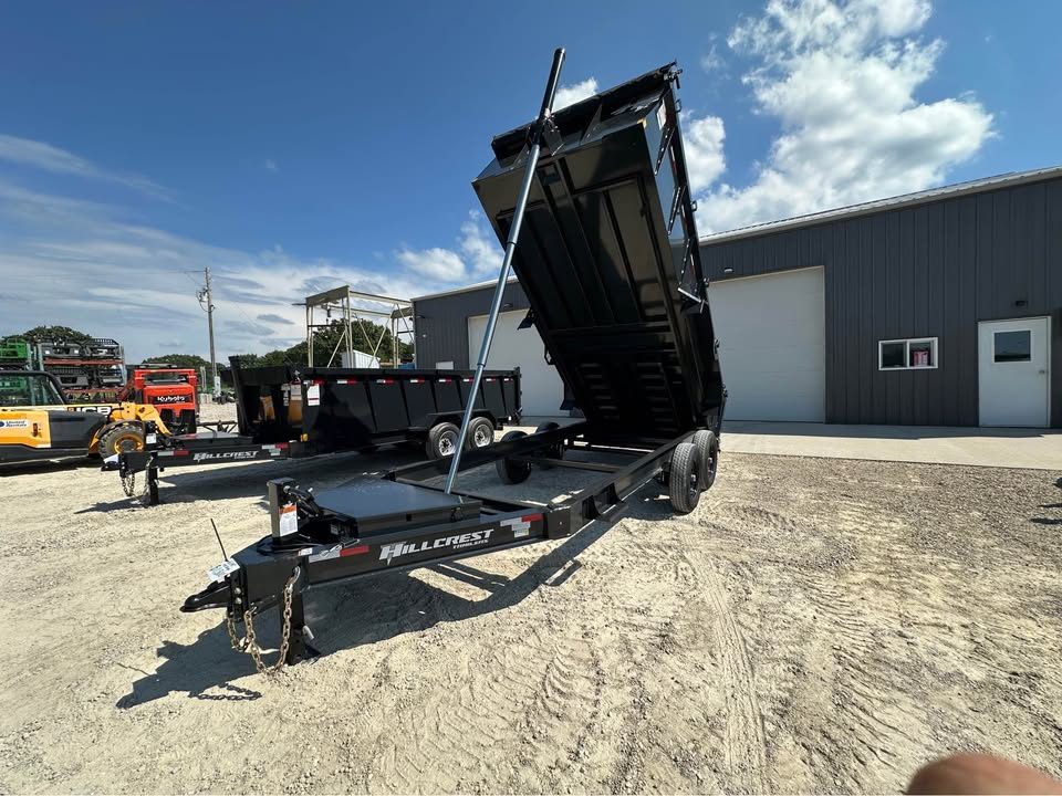 New 2026 Hillcrest 7x16" dump trailer high side