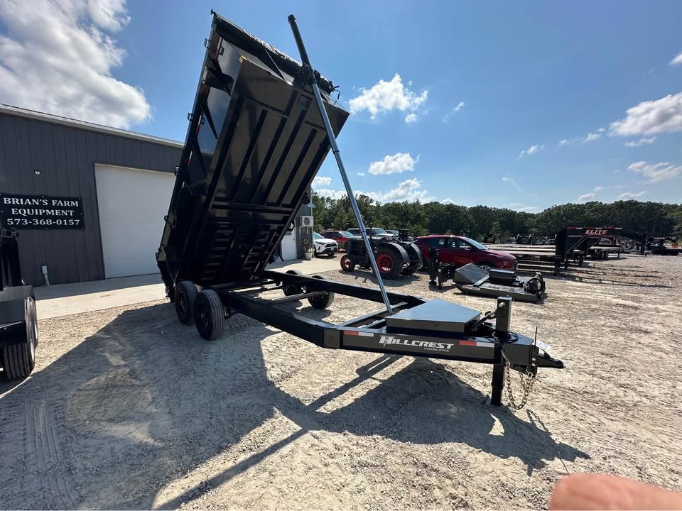 New 2026 Hillcrest 7x16" dump trailer high side