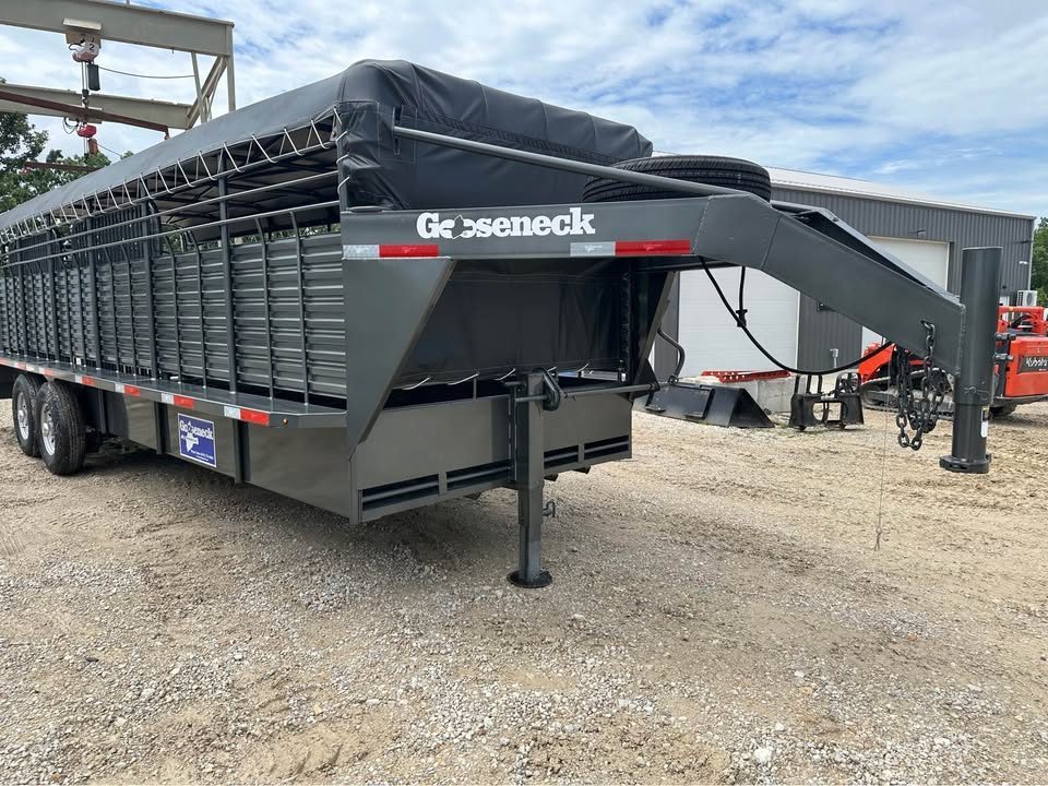 New 2026 Gooseneck brand stock trailer 24"x6"8"