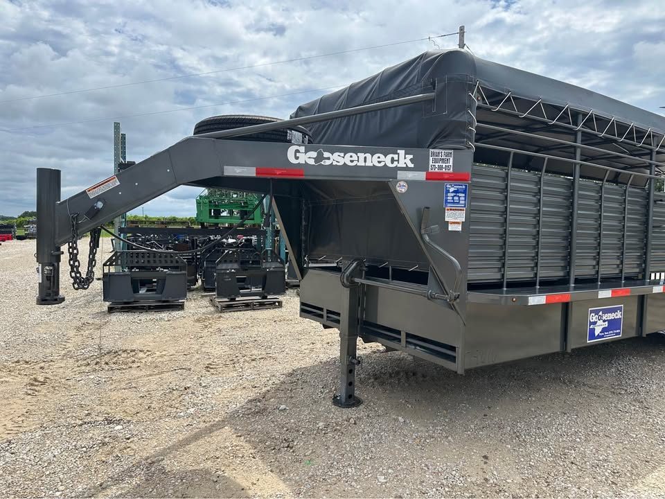 New 2026 Gooseneck brand stock trailer 24"x6"8"