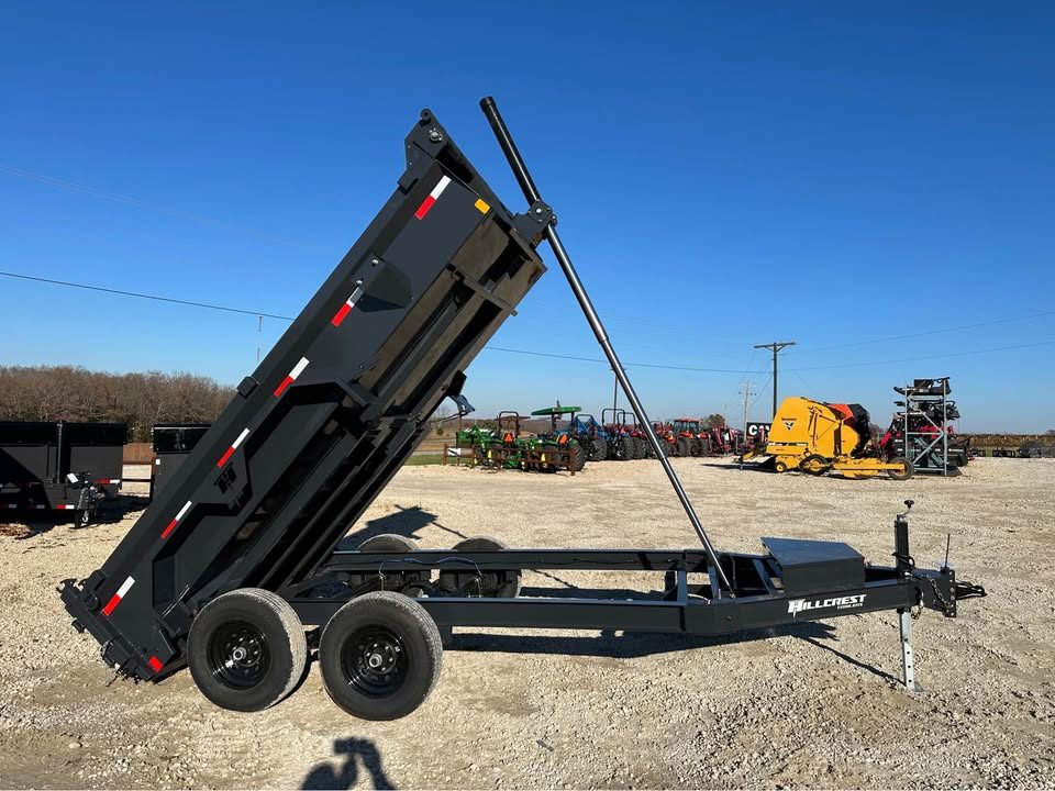 New 2025 Hillcrest 12" x72" dump trailer