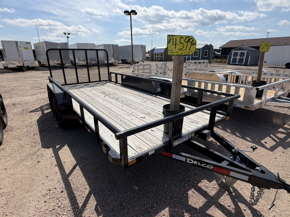 New 2026 Delco Trailers 16ft Utility Tandem Axle Trailer