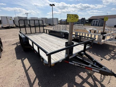 New 2026 Delco Trailers 16ft Utility Tandem Axle Trailer