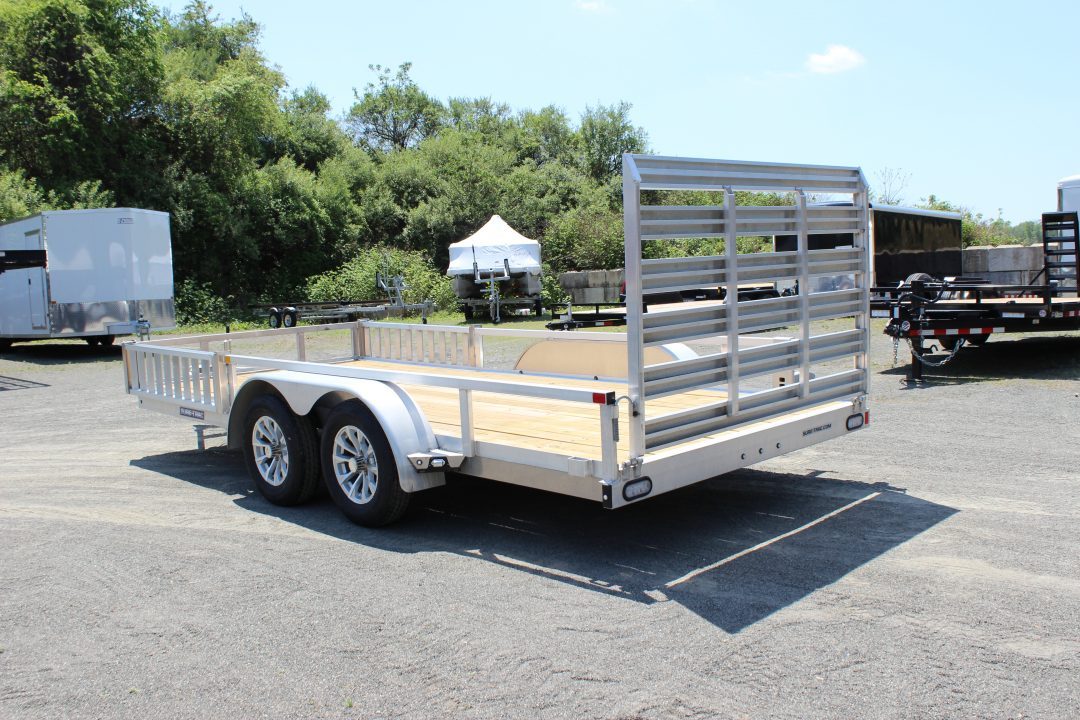 New 2026 Sure-Trac 7x16 Aluminum ATV Tube Top Utility Trailer