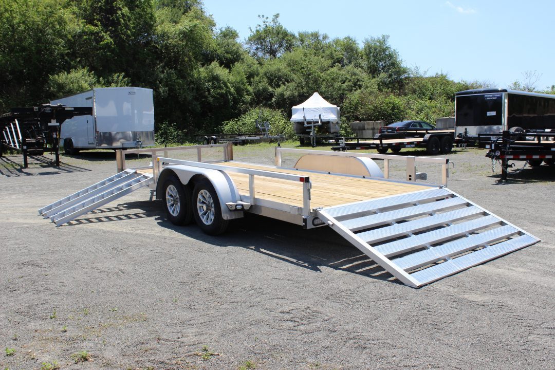 New 2026 Sure-Trac 7x16 Aluminum ATV Tube Top Utility Trailer