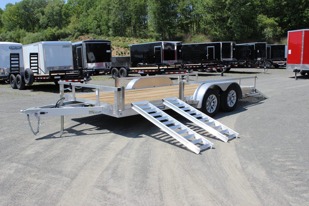 New 2026 Sure-Trac 7x16 Aluminum ATV Tube Top Utility Trailer