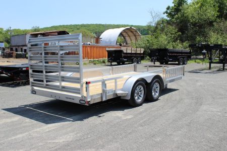 New 2026 Sure-Trac 7x16 Aluminum ATV Tube Top Utility Trailer