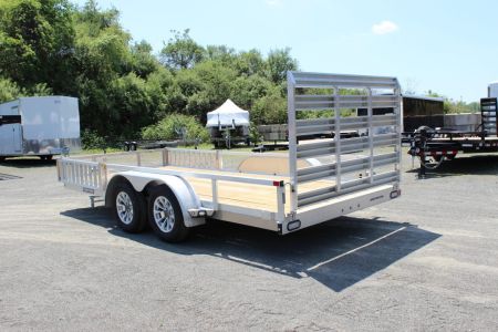 New 2026 Sure-Trac 7x16 Aluminum ATV Tube Top Utility Trailer