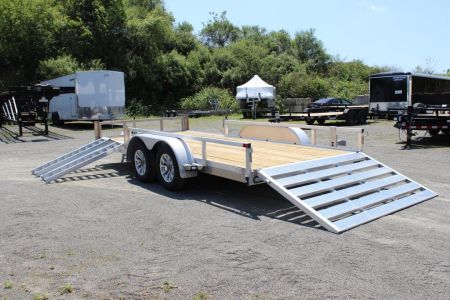 New 2026 Sure-Trac 7x16 Aluminum ATV Tube Top Utility Trailer
