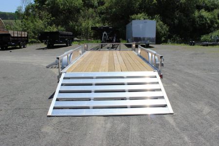 New 2026 Sure-Trac 7x16 Aluminum ATV Tube Top Utility Trailer