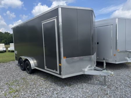 New 2027 E-Z Hauler EZEC7.5X16 XLT-P Cargo / Enclosed Trailer 71 SERIES 7 FOOT 1 INCH INTERIOR HEIGHT .080 POLY CORE SIDES TRANSLUCENT ROOF REAR CANOPY FREE ALUMINUM WHEEL UPGRADE