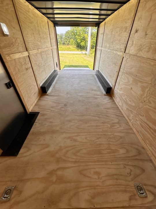 New 2027 8.5x20 Car Hauler 5200 lb torsions 7'6" Interior - Charcoal poly-Blackout- Enclosed Car Hauler