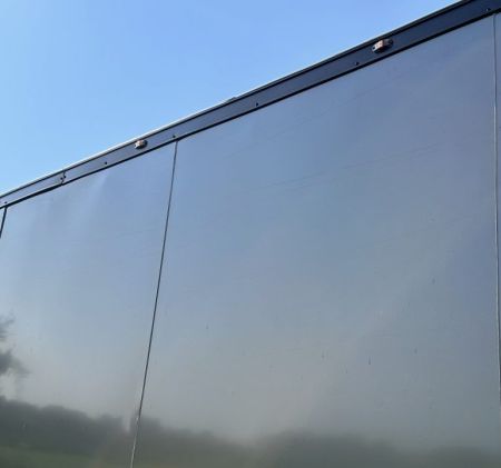 New 2027 8.5x20 Car Hauler 5200 lb torsions 7'6" Interior - Charcoal poly-Blackout- Enclosed Car Hauler
