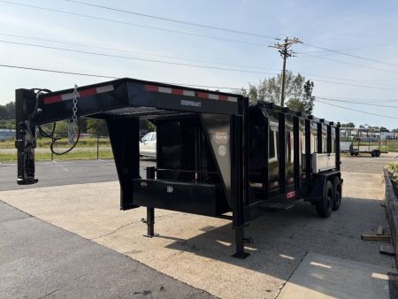 New 2027 Prospector 7x16' Gooseneck Dump, 4' Sides, 16K GVWR