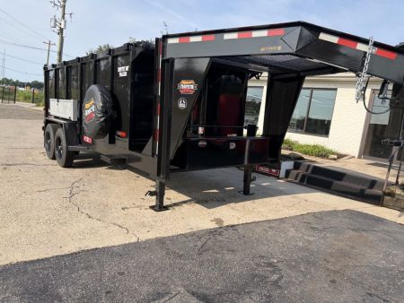 New 2027 Prospector 7x16' Gooseneck Dump, 4' Sides, 16K GVWR