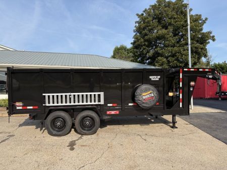 New 2027 Prospector 7x16' Gooseneck Dump, 4' Sides, 16K GVWR