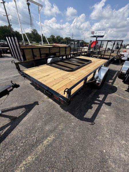 New 2027 PJ TRAILER UTILITY U8141 83X14 SA  STRAIGHT DECK W/ ATV RAMPS (GVW:2995) BLACK