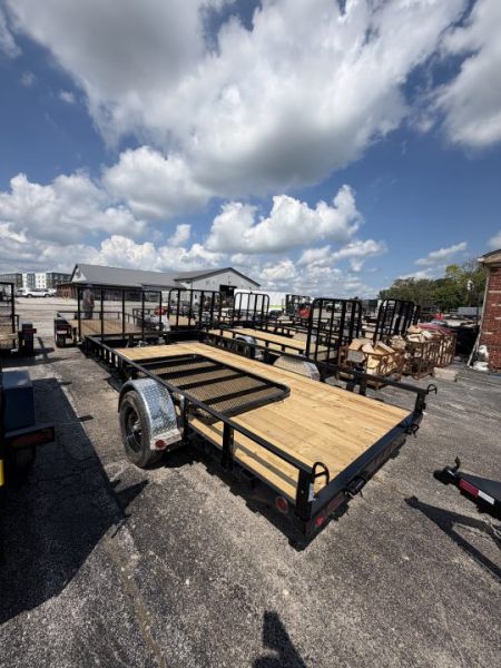 New 2027 PJ TRAILER UTILITY U8141 83X14 SA  STRAIGHT DECK W/ ATV RAMPS (GVW:2995) BLACK