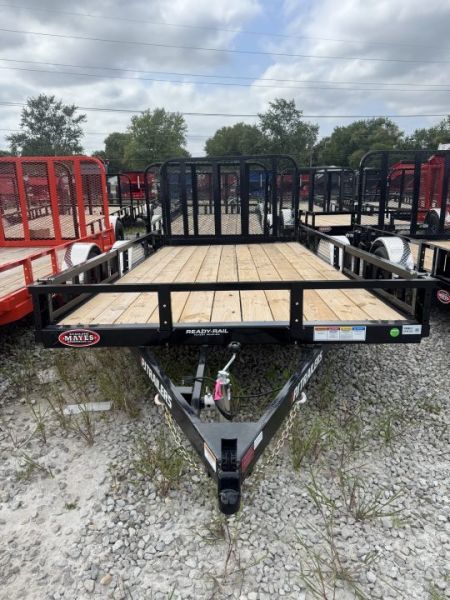 New 2027 PJ TRAILER UTILITY U8141 83X14 SA  STRAIGHT DECK W/ ATV RAMPS (GVW:2995) BLACK