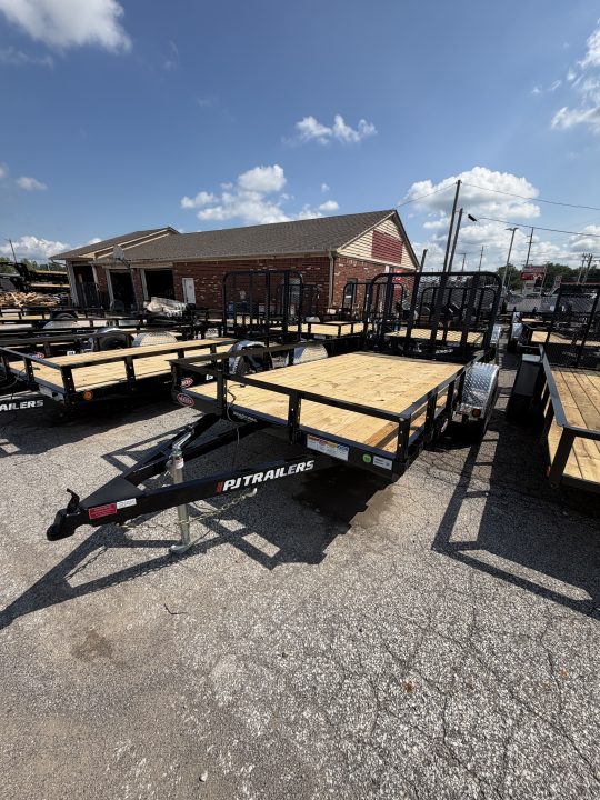 New 2027 PJ Trailers U7121 Utility Trailer 72X12 SA STRAIGHT DECK (GVW:4995) BLACK