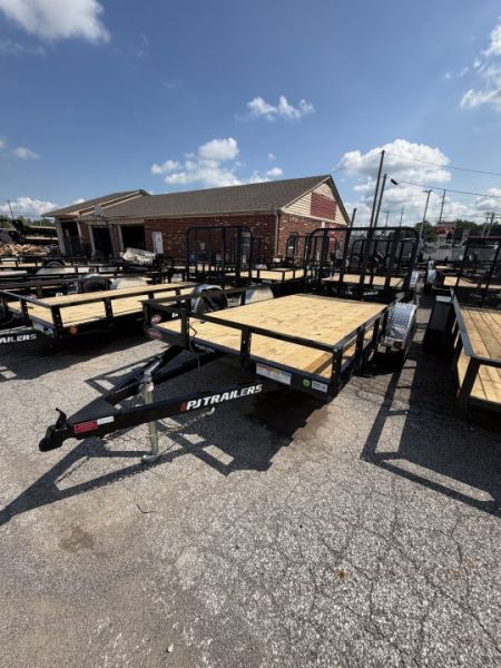 New 2027 PJ Trailers U7121 Utility Trailer 72X12 SA STRAIGHT DECK (GVW:4995) BLACK