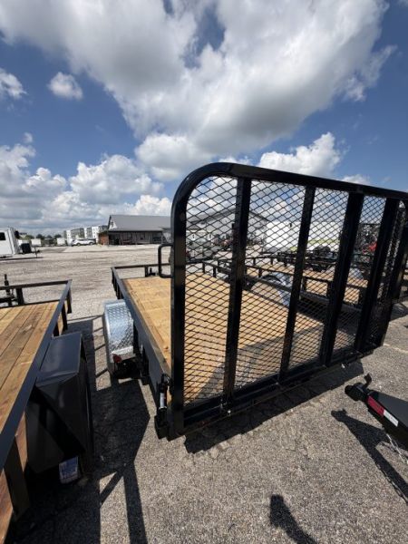 New 2027 PJ Trailers U7121 Utility Trailer 72X12 SA STRAIGHT DECK (GVW:4995) BLACK