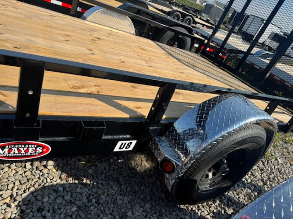 New 2027 PJ TRAILER UTILITY U8141 83X14 SA STRAIGHT DECK  (GVW:4995) BLACK