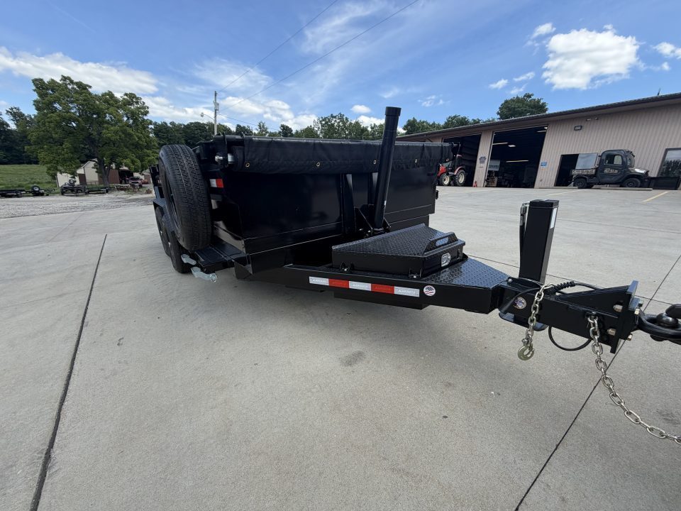 New 2026 Midsota 82"x 14' Versa Dump W/ Telescopic Cylinder & Hydraulic Jack - Swing Side Door - Black - (Ramps/Tarp/Spare) - 15,400# GVWR
