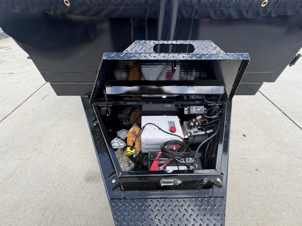 New 2026 Midsota 82"x 14' Versa Dump W/ Telescopic Cylinder & Hydraulic Jack - Swing Side Door - Black - (Ramps/Tarp/Spare) - 15,400# GVWR