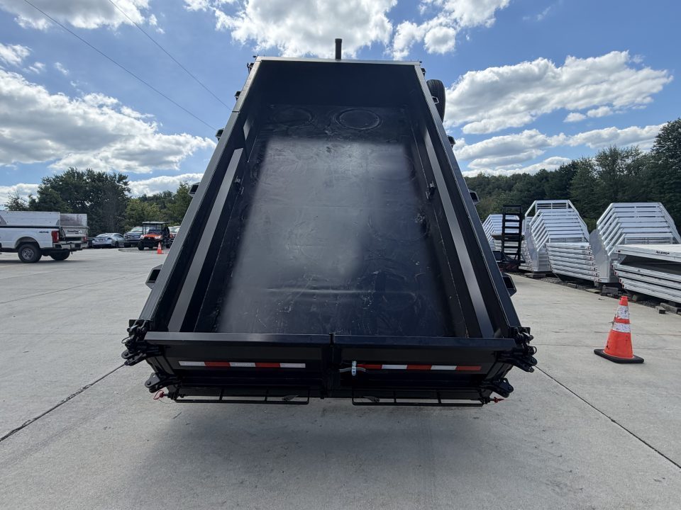 New 2026 Midsota 82"x 14' Versa Dump W/ Telescopic Cylinder & Hydraulic Jack - Swing Side Door - Black - (Ramps/Tarp/Spare) - 15,400# GVWR