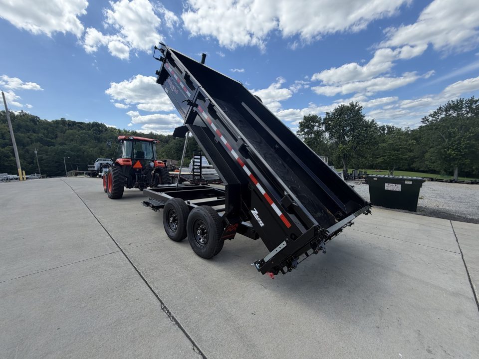 New 2026 Midsota 82"x 14' Versa Dump W/ Telescopic Cylinder & Hydraulic Jack - Swing Side Door - Black - (Ramps/Tarp/Spare) - 15,400# GVWR