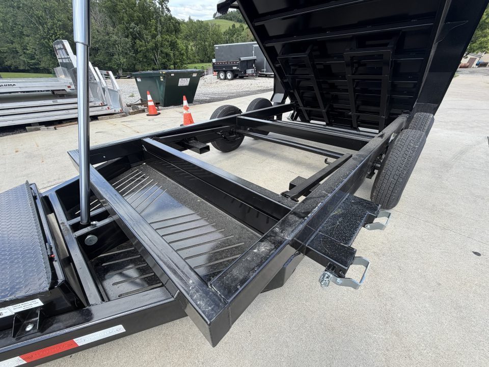 New 2026 Midsota 82"x 14' Versa Dump W/ Telescopic Cylinder & Hydraulic Jack - Swing Side Door - Black - (Ramps/Tarp/Spare) - 15,400# GVWR