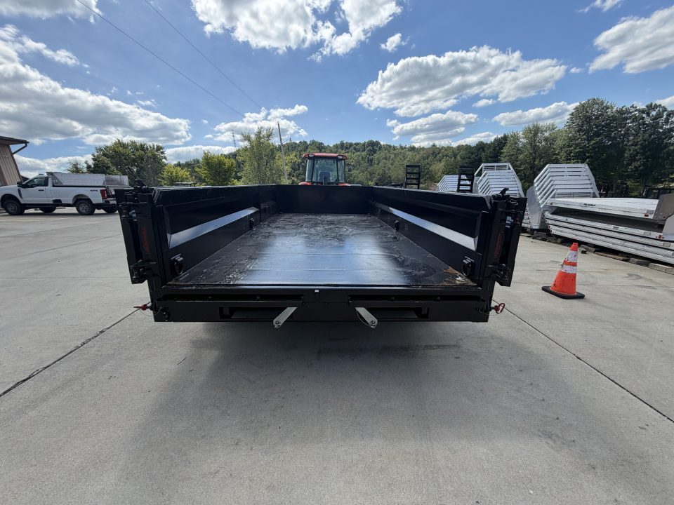 New 2026 Midsota 82"x 14' Versa Dump W/ Telescopic Cylinder & Hydraulic Jack - Swing Side Door - Black - (Ramps/Tarp/Spare) - 15,400# GVWR