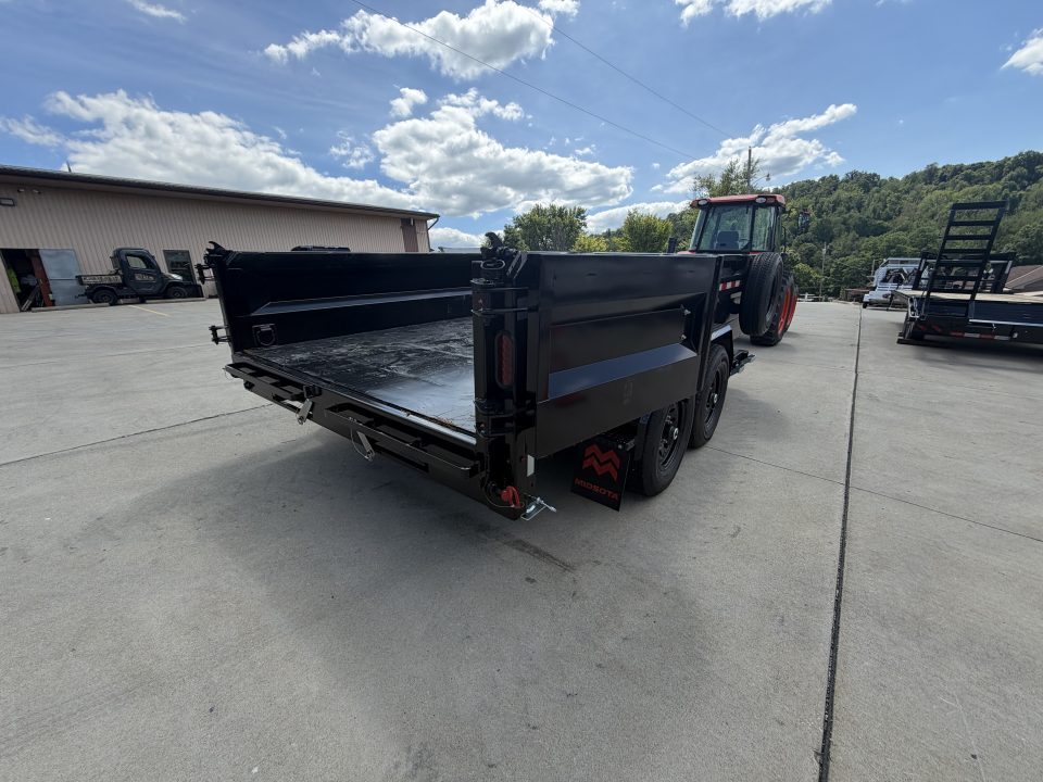 New 2026 Midsota 82"x 14' Versa Dump W/ Telescopic Cylinder & Hydraulic Jack - Swing Side Door - Black - (Ramps/Tarp/Spare) - 15,400# GVWR