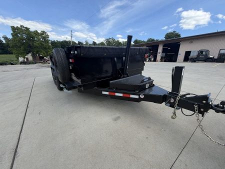 New 2026 Midsota 82"x 14' Versa Dump W/ Telescopic Cylinder & Hydraulic Jack - Swing Side Door - Black - (Ramps/Tarp/Spare) - 15,400# GVWR