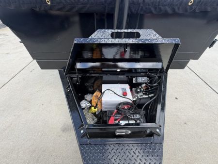 New 2026 Midsota 82"x 14' Versa Dump W/ Telescopic Cylinder & Hydraulic Jack - Swing Side Door - Black - (Ramps/Tarp/Spare) - 15,400# GVWR