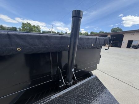 New 2026 Midsota 82"x 14' Versa Dump W/ Telescopic Cylinder & Hydraulic Jack - Swing Side Door - Black - (Ramps/Tarp/Spare) - 15,400# GVWR