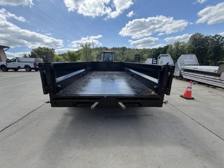 New 2026 Midsota 82"x 14' Versa Dump W/ Telescopic Cylinder & Hydraulic Jack - Swing Side Door - Black - (Ramps/Tarp/Spare) - 15,400# GVWR
