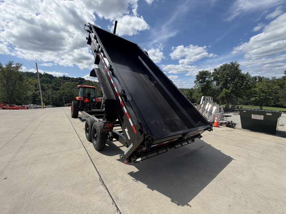 New 2026 Midsota 82" x 16' Versa Dump W/ Telescopic Cylinder - Side Swing Door - Wireless Remote - ST215/75R17.5 (Spare Tire/Ramps/Tarp Included) - Black - 17,600# GVWR