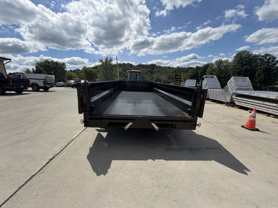 New 2026 Midsota 82" x 16' Versa Dump W/ Telescopic Cylinder - Side Swing Door - Wireless Remote - ST215/75R17.5 (Spare Tire/Ramps/Tarp Included) - Black - 17,600# GVWR