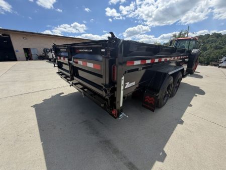 New 2026 Midsota 82" x 16' Versa Dump W/ Telescopic Cylinder - Side Swing Door - Wireless Remote - ST215/75R17.5 (Spare Tire/Ramps/Tarp Included) - Black - 17,600# GVWR