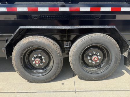 New 2026 Midsota 82" x 16' Versa Dump W/ Telescopic Cylinder - Side Swing Door - Wireless Remote - ST215/75R17.5 (Spare Tire/Ramps/Tarp Included) - Black - 17,600# GVWR