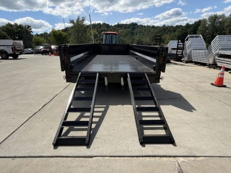 New 2026 Midsota 82" x 16' Versa Dump W/ Telescopic Cylinder - Side Swing Door - Wireless Remote - ST215/75R17.5 (Spare Tire/Ramps/Tarp Included) - Black - 17,600# GVWR