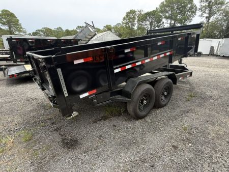 New 2026 7 x 16 Dump Trailer with 2' Walls Black with 14K Capacity Dump Trailer C002023