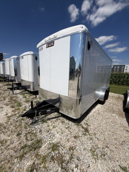 New 2027 CARGO MATE EHW716TA3-24 Cargo / Enclosed Trailer 7X16 TA DOUBLE DOOR (GVW:9800) WHITE