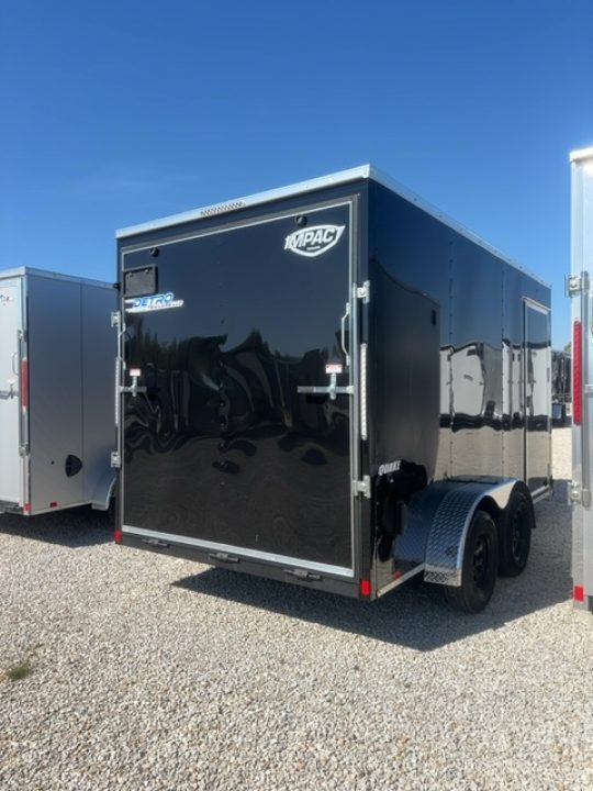 New 2027 Impact Trailers 7X14 QUAKE FLAT TOP VNOSE 7K Cargo / Enclosed Trailer
