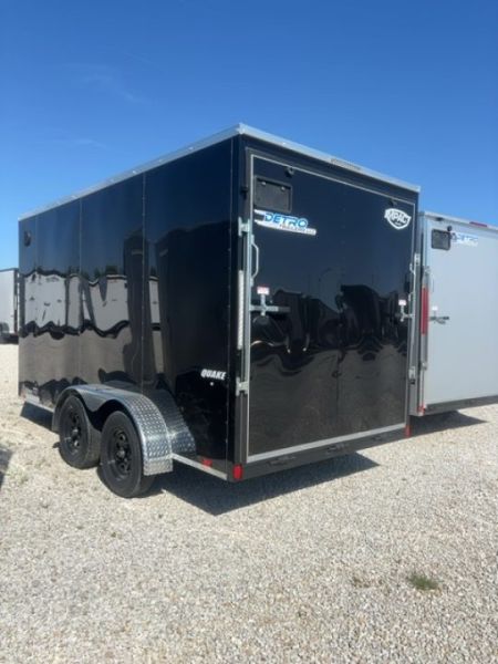 New 2027 Impact Trailers 7X14 QUAKE FLAT TOP VNOSE 7K Cargo / Enclosed Trailer