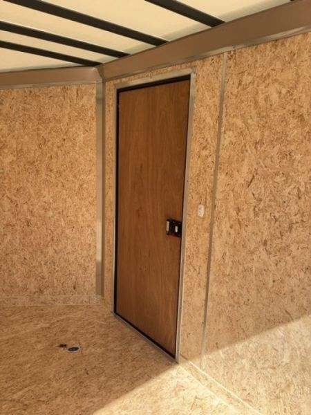 New SAHARA DESERT BEIGE 2026 Impact Trailers 6 x 10 Tremor SE Flat Top Sloped V-Nose 3K Cargo / Enclosed Trailer